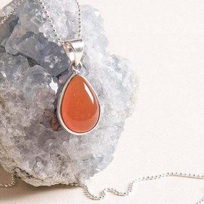 Carnelian Mini Pendant Necklace by Tiny Rituals