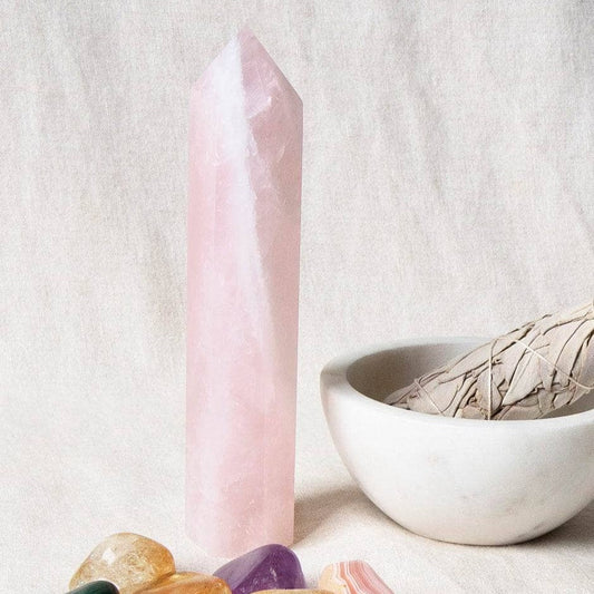 Rose Quartz Obelisk - 6 inch by Tiny Rituals