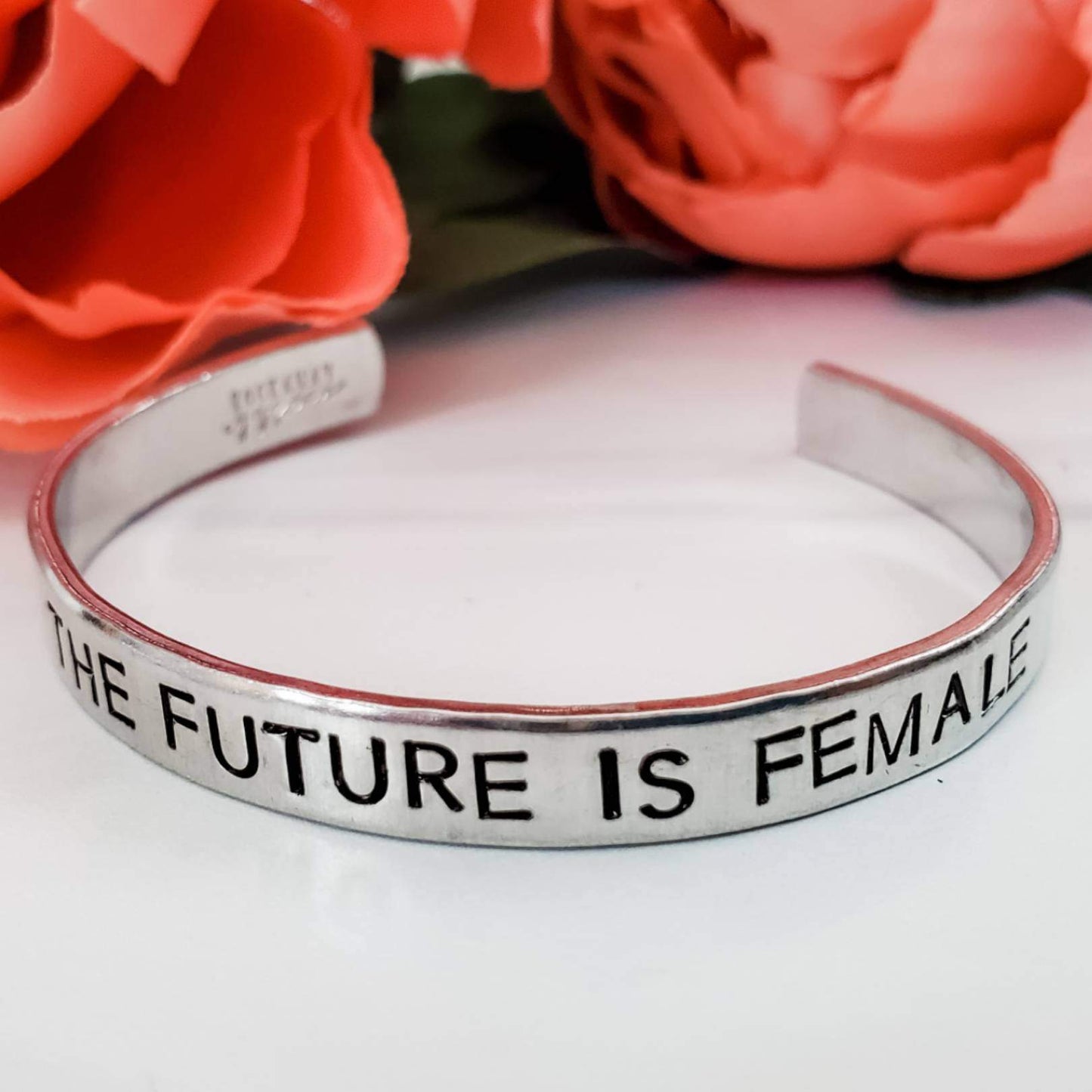 THE FUTURE IS FEMALE Stacking Cuff Bracelet by Salt and Sparkle