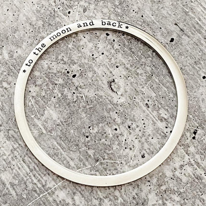 TO THE MOON AND BACK Stacking Bangle Bracelet by Salt and Sparkle