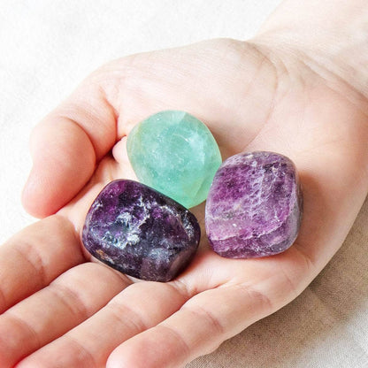 Rainbow Fluorite Stone Set by Tiny Rituals