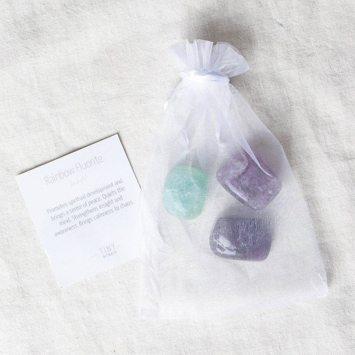 Rainbow Fluorite Stone Set by Tiny Rituals