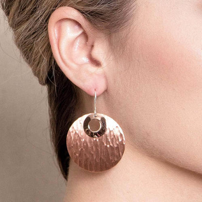 Copper Hammered Earrings - Limited Edition by Tiny Rituals