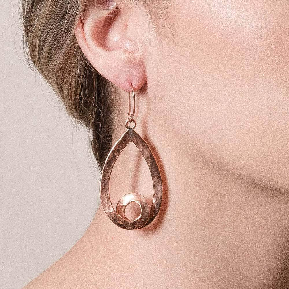 Copper Hammered Earrings - Limited Edition by Tiny Rituals