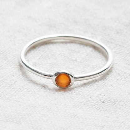 Carnelian Silver or Gold Ring by Tiny Rituals