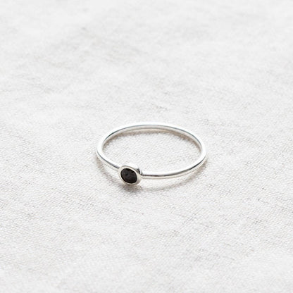 Black Onyx Silver Ring by Tiny Rituals