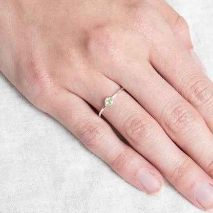 Genuine Peridot Silver or Gold Ring by Tiny Rituals