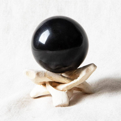 Black Obsidian Sphere with Tripod by Tiny Rituals