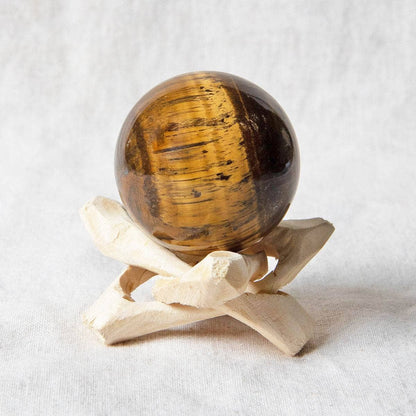 Tiger Eye Sphere with Tripod by Tiny Rituals