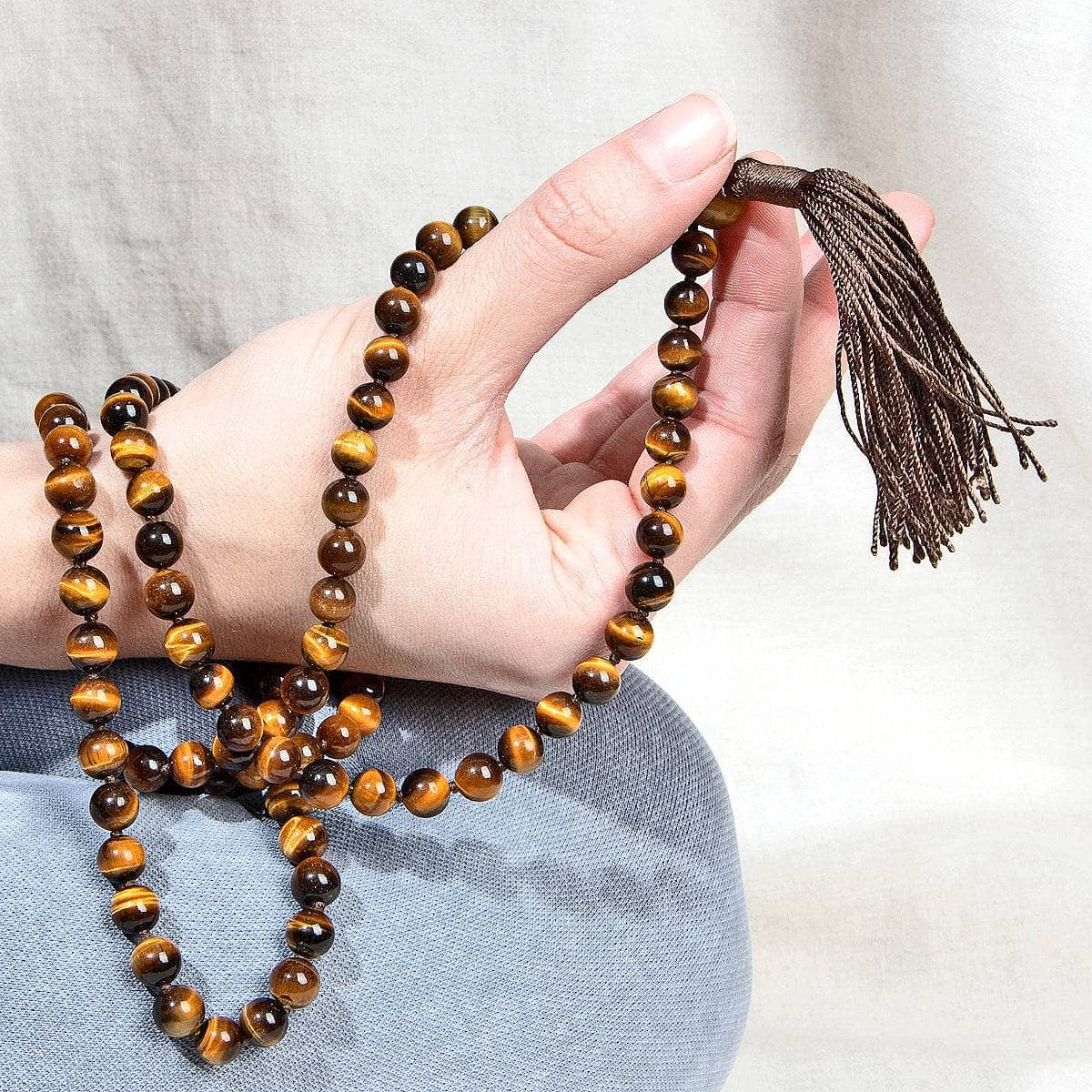 Tiger Eye Mala - High-Energy Gemstones by Tiny Rituals