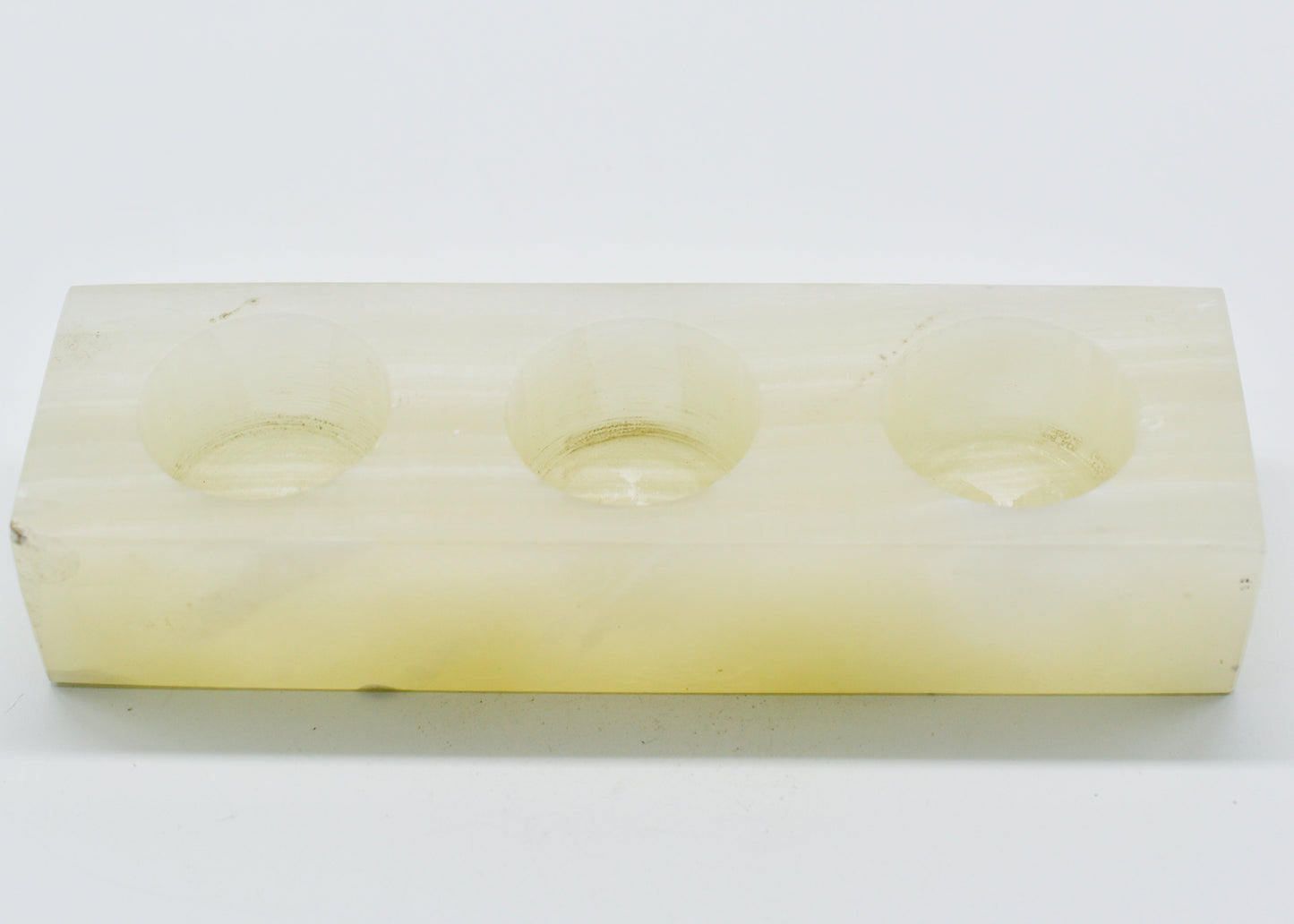 Triple Votive Onyx Candle holder by Whyte Quartz