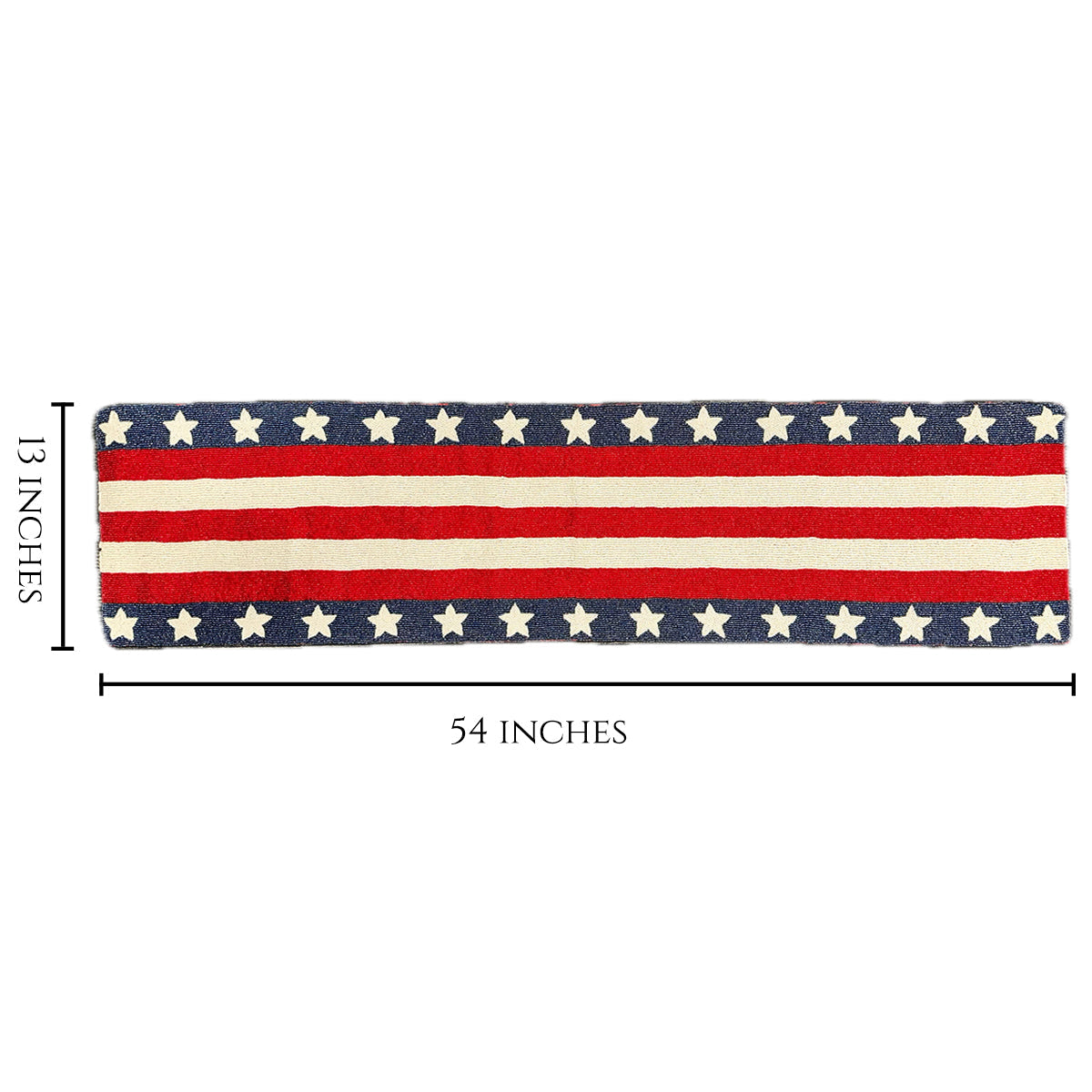 USA Flag Beaded Table Runner by Decozen