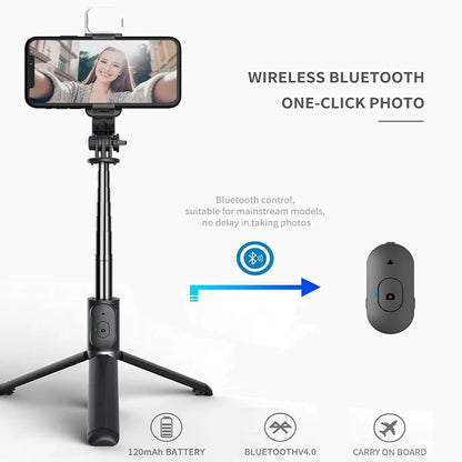 Wireless Selfie Stick Tripod with Remote Control