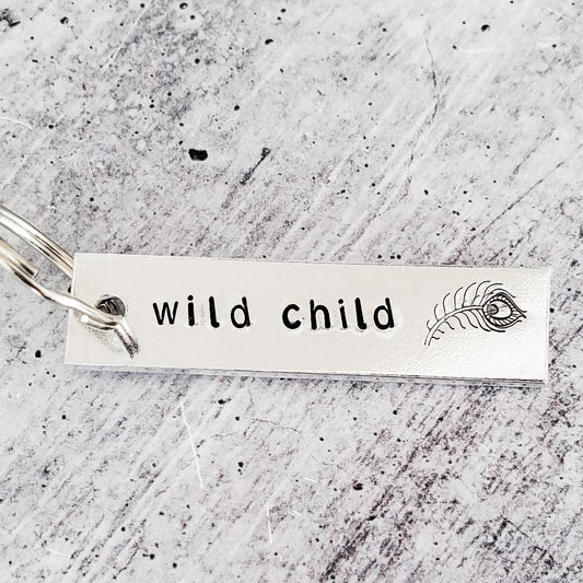 WILD CHILD Bar Keychain by Salt and Sparkle