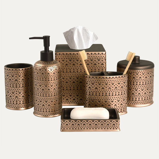 Elegant Bathroom Accessories - Set of 6 by Decozen