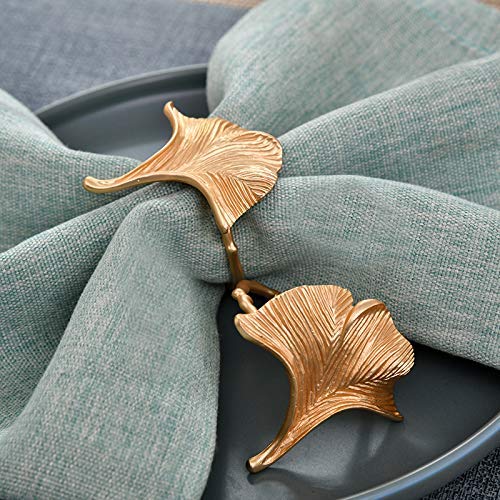 Napkin Rings in Gold Leaf Design by Decozen