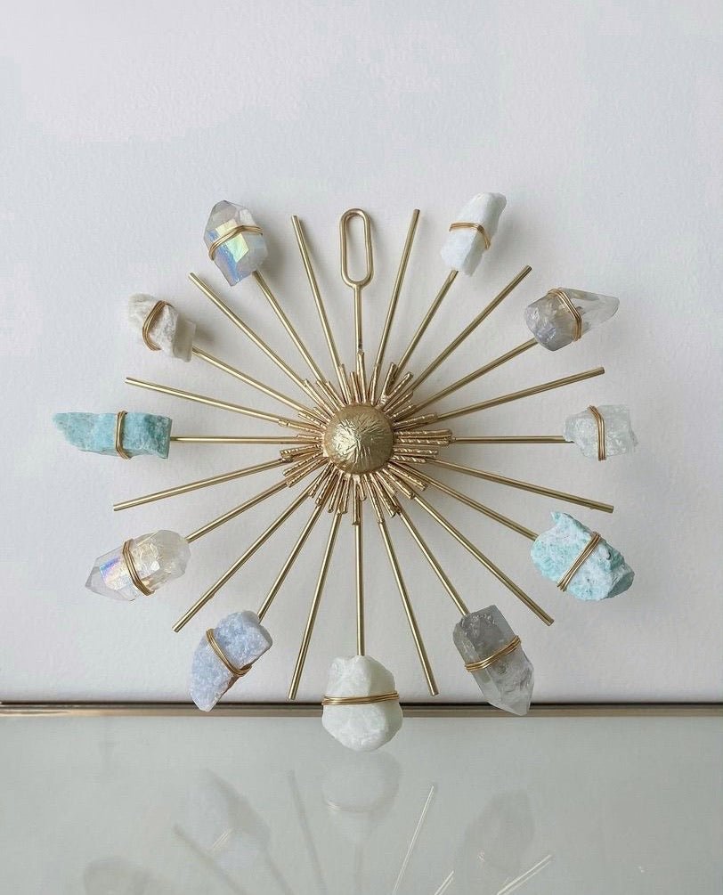 Beach Vibes Sunburst Healing Crystal Grid by Ariana Ost