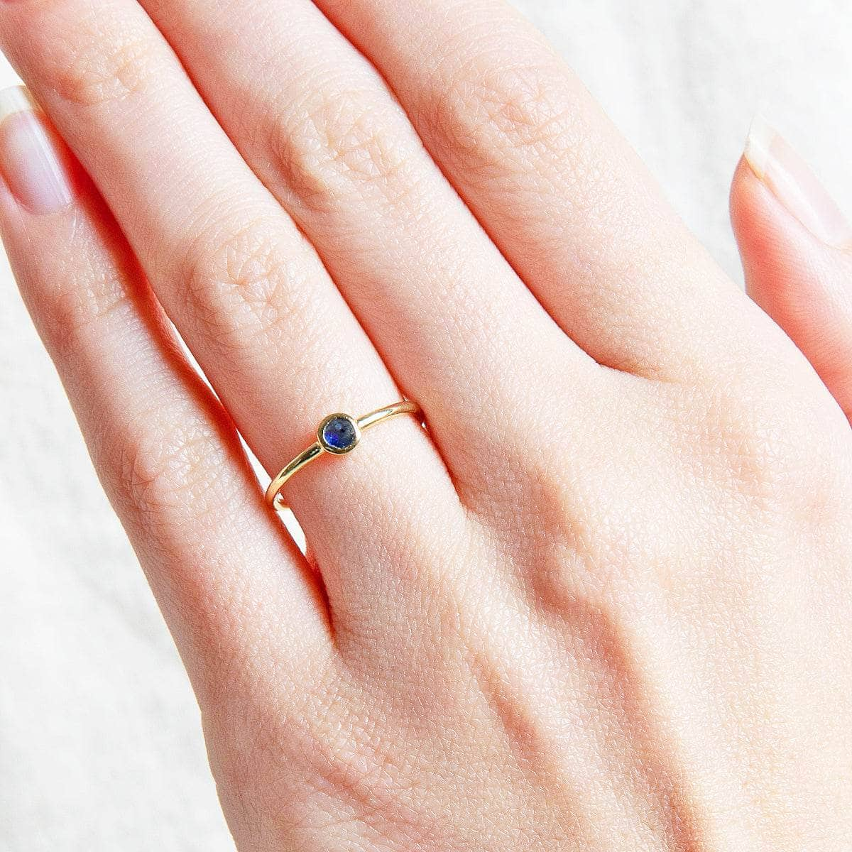 Blue Sapphire Silver or Gold Ring by Tiny Rituals