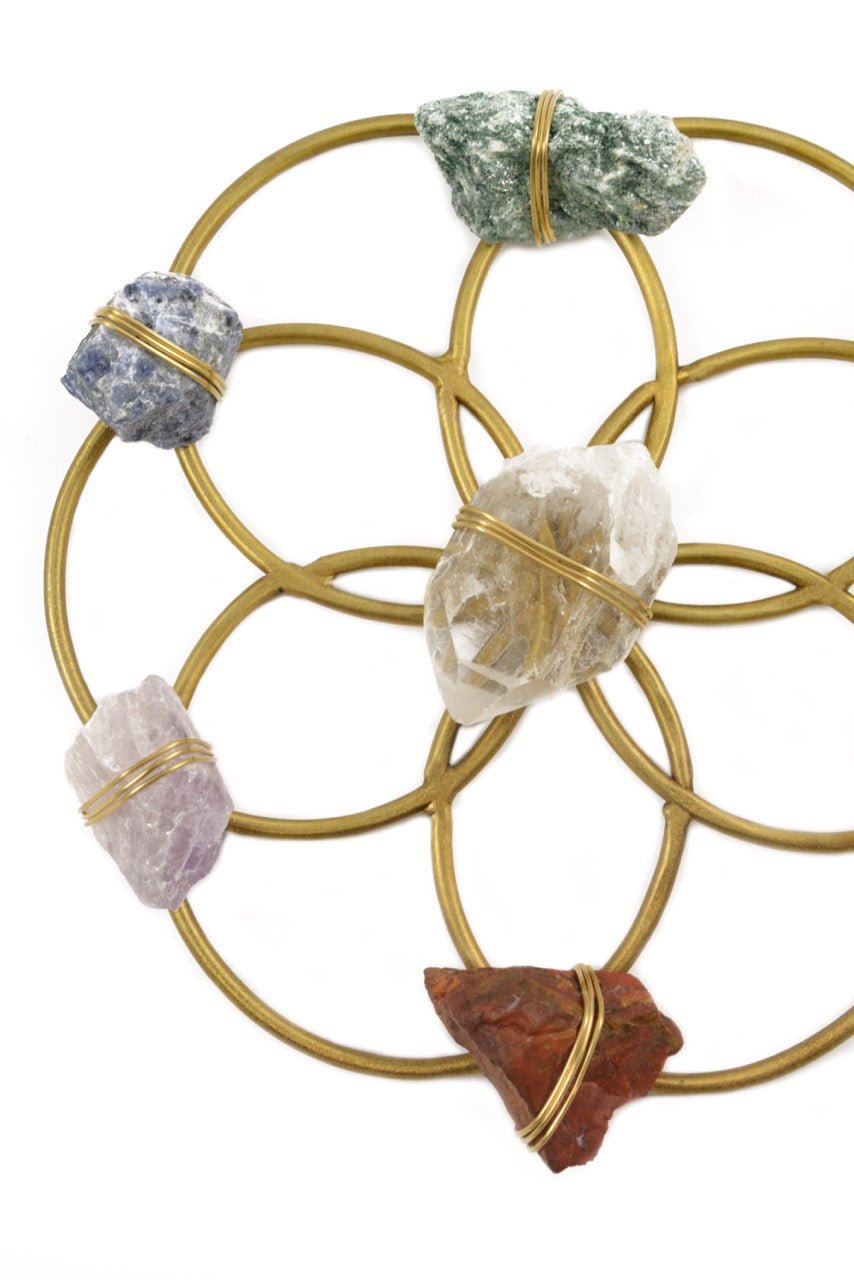 Chakra Balancing Flower of Life Healing Crystal Grid by Ariana Ost