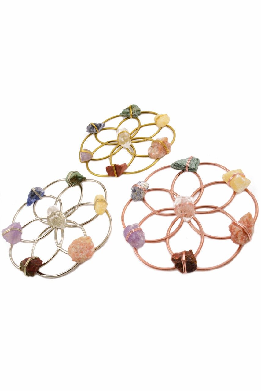 Chakra Balancing Flower of Life Healing Crystal Grid by Ariana Ost