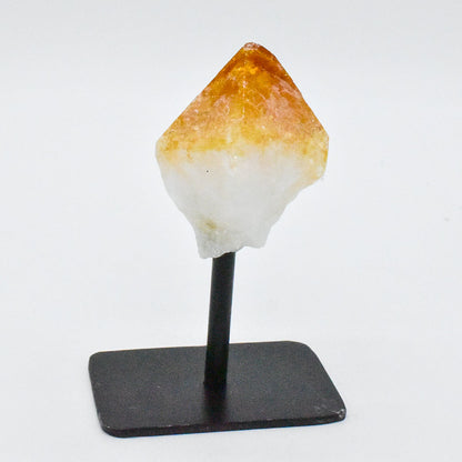 Natural Crystal Point on Metal Stand by Whyte Quartz