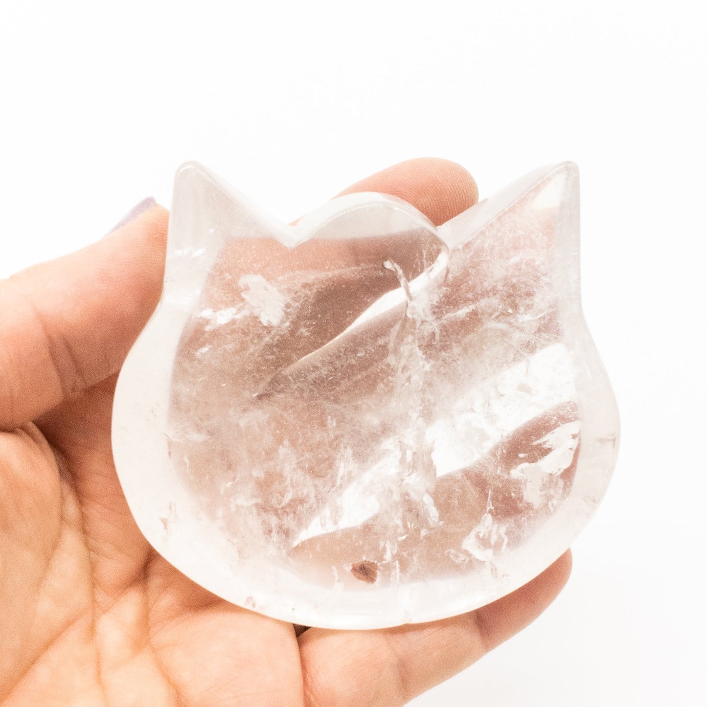 Puffy Crystal Cat Heads by Whyte Quartz