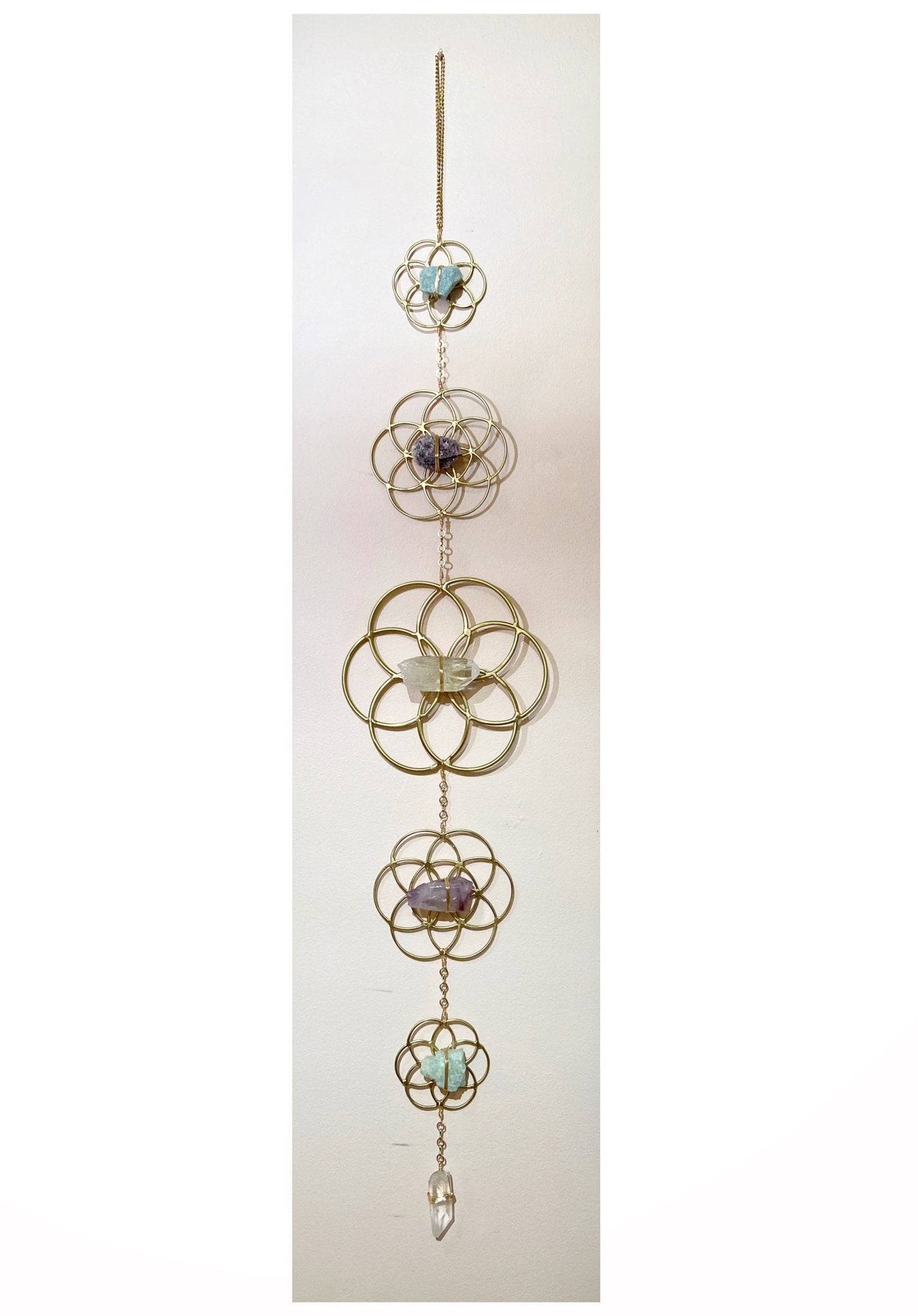 Crystal Grid Flower of Life Wall Hanging by Ariana Ost