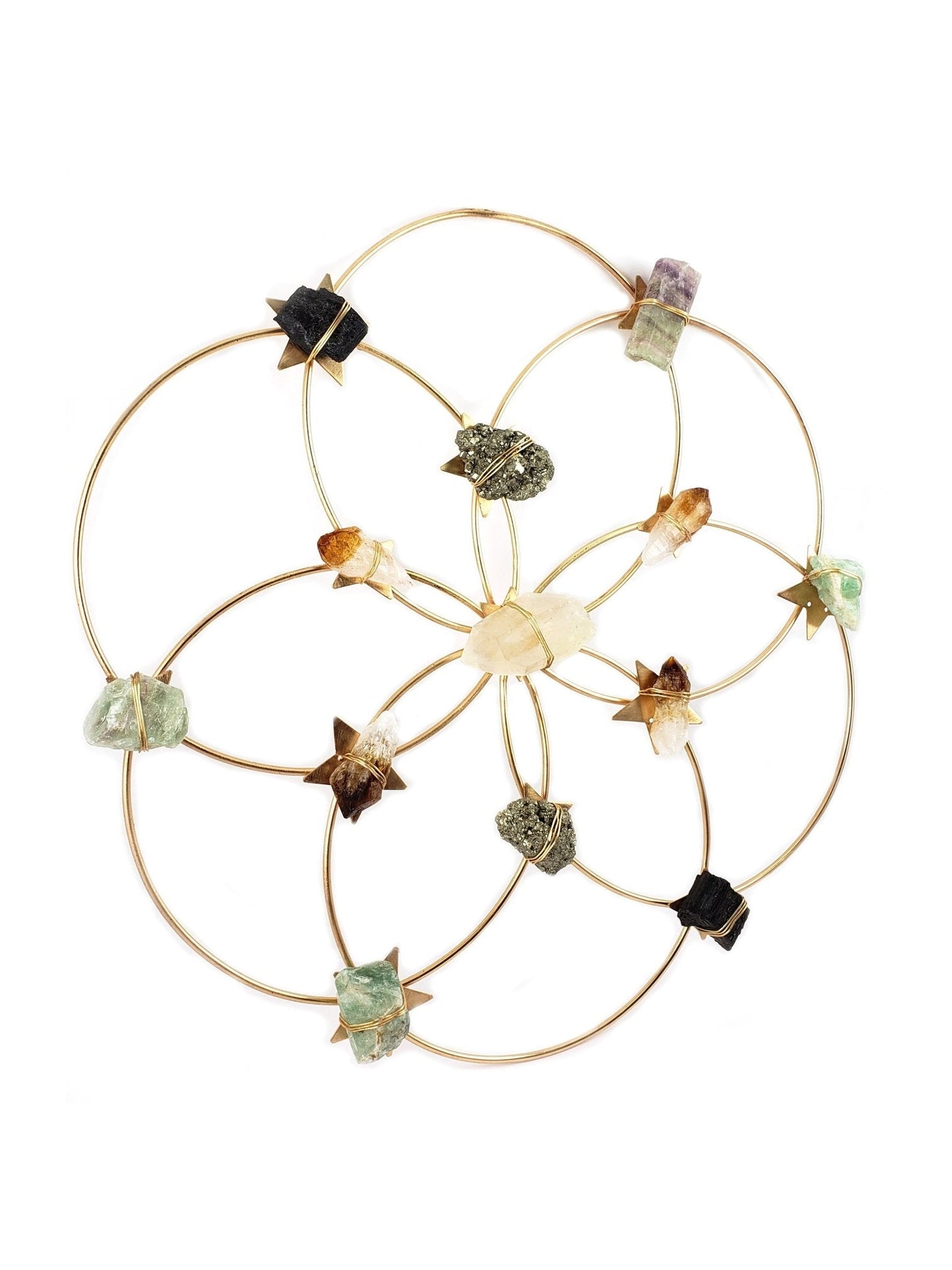 Crystal Grid - Healing Crystal Wall Decor - Flower Of Life - Large by Ariana Ost