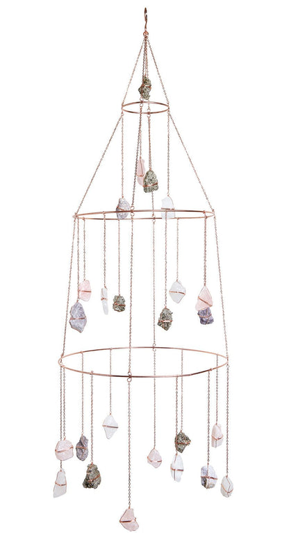 Ethereal Mixed Healing Crystal Chandelier by Ariana Ost