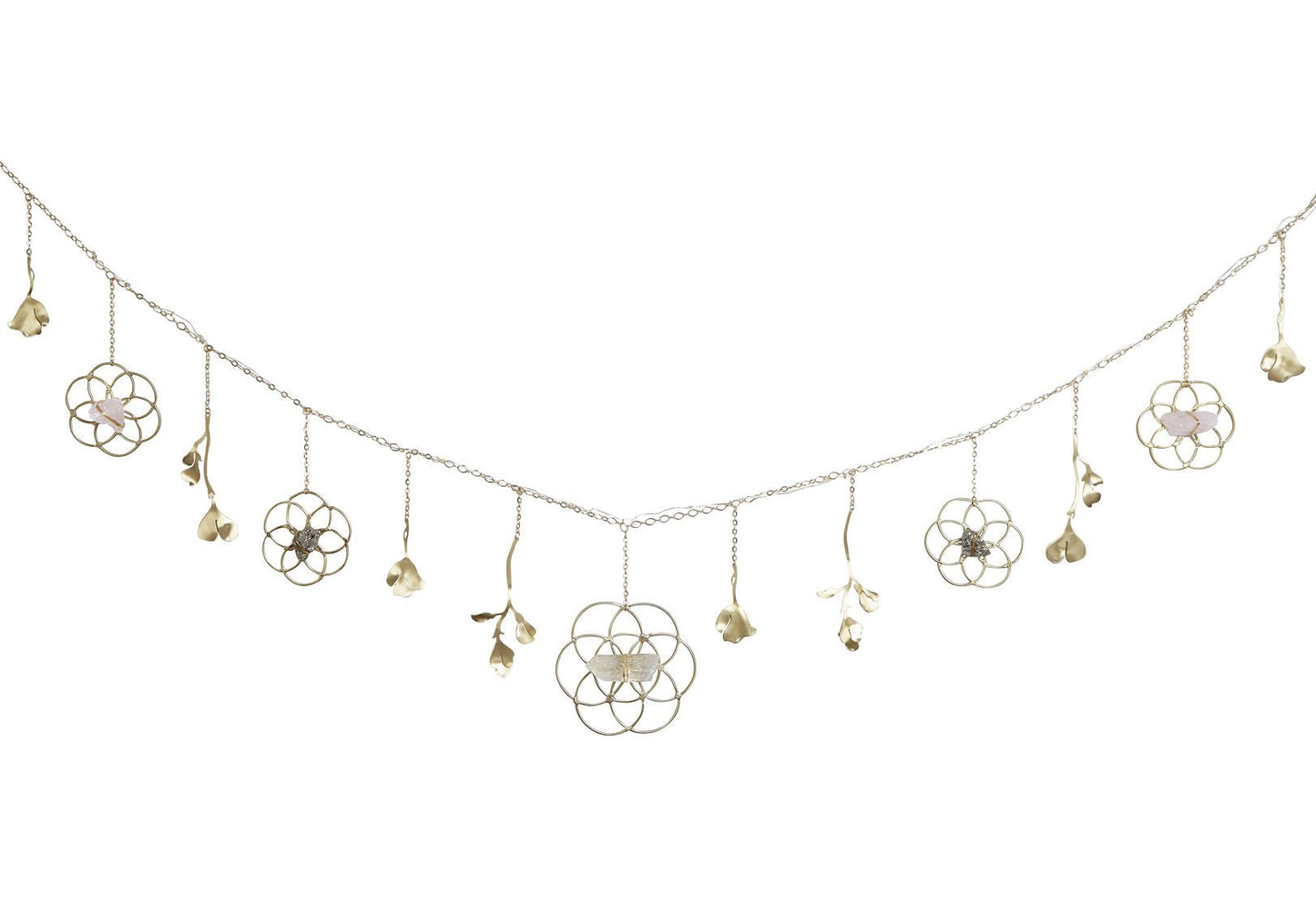 Flower of Life Healing Crystal Grid Garland with String Lighting by Ariana Ost