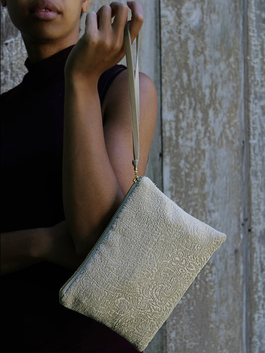 French Cream Chenille Purse by Ash & Rose