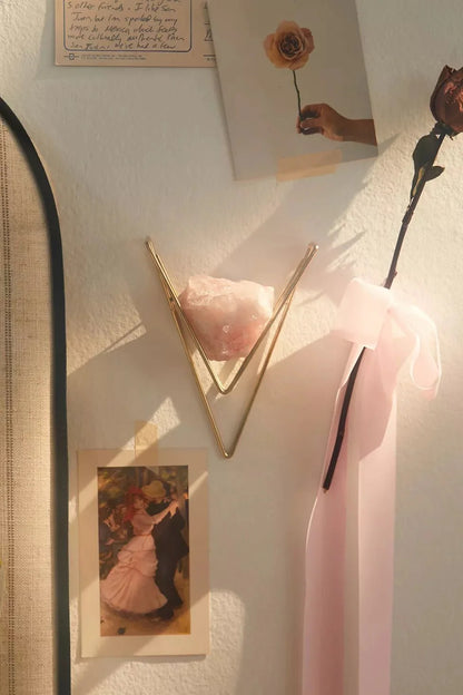 Geometric Wall Mount Interchangeable Crystal Holder by Ariana Ost