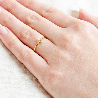 Herkimer Diamond Silver or Gold Ring by Tiny Rituals