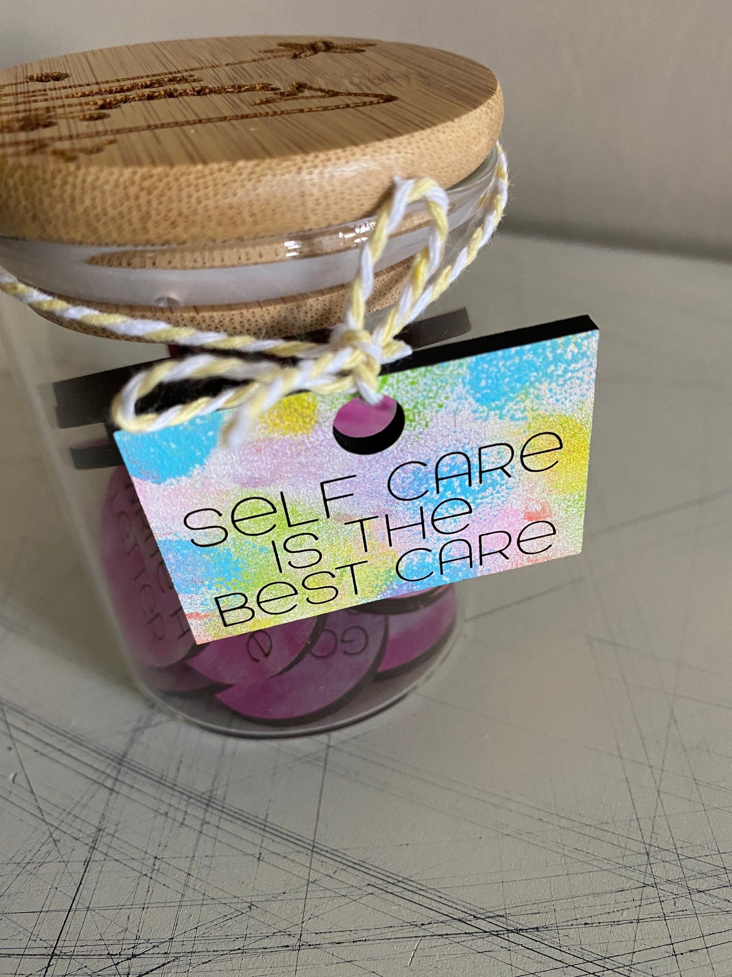 Self care is the best care - self care token jar by Novotny Designs