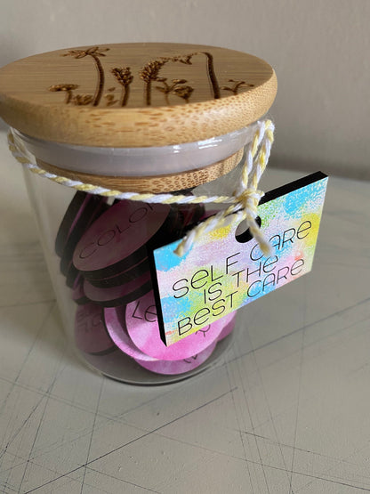 Self care is the best care - self care token jar by Novotny Designs