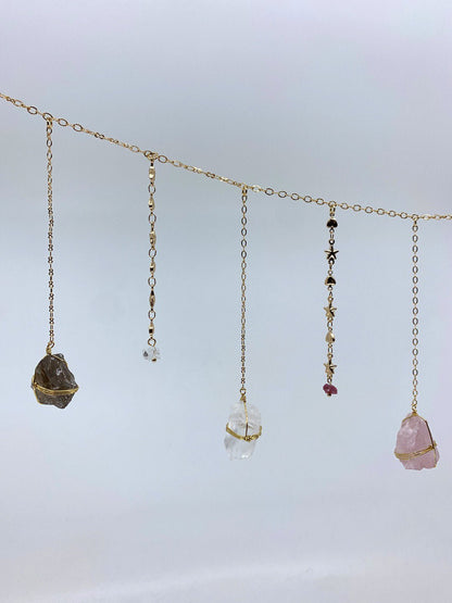 Mini Triple Quartz Healing Crystal Garland by Ariana Ost