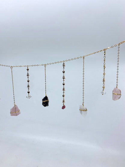 Mini Triple Quartz Healing Crystal Garland by Ariana Ost