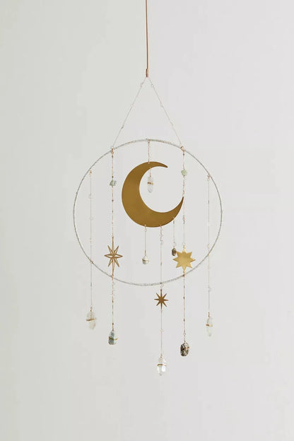 Moon and Stars - Healing Crystal- dreamcatcher by Ariana Ost