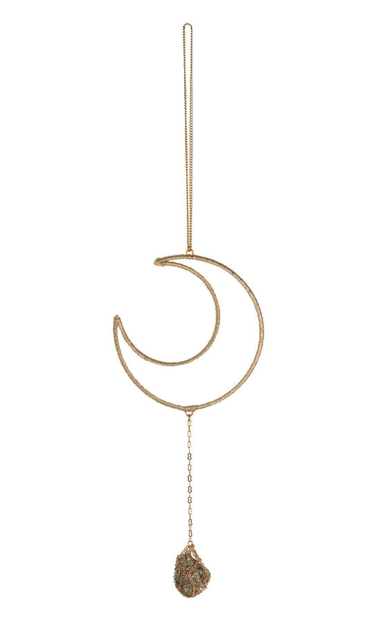 Moon Wall Hanging With Pyrite by Ariana Ost