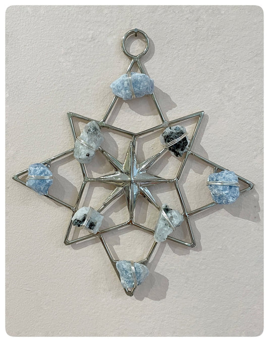 North Star Healing Crystal Grid Moonstone & Blue Calcite by Ariana Ost