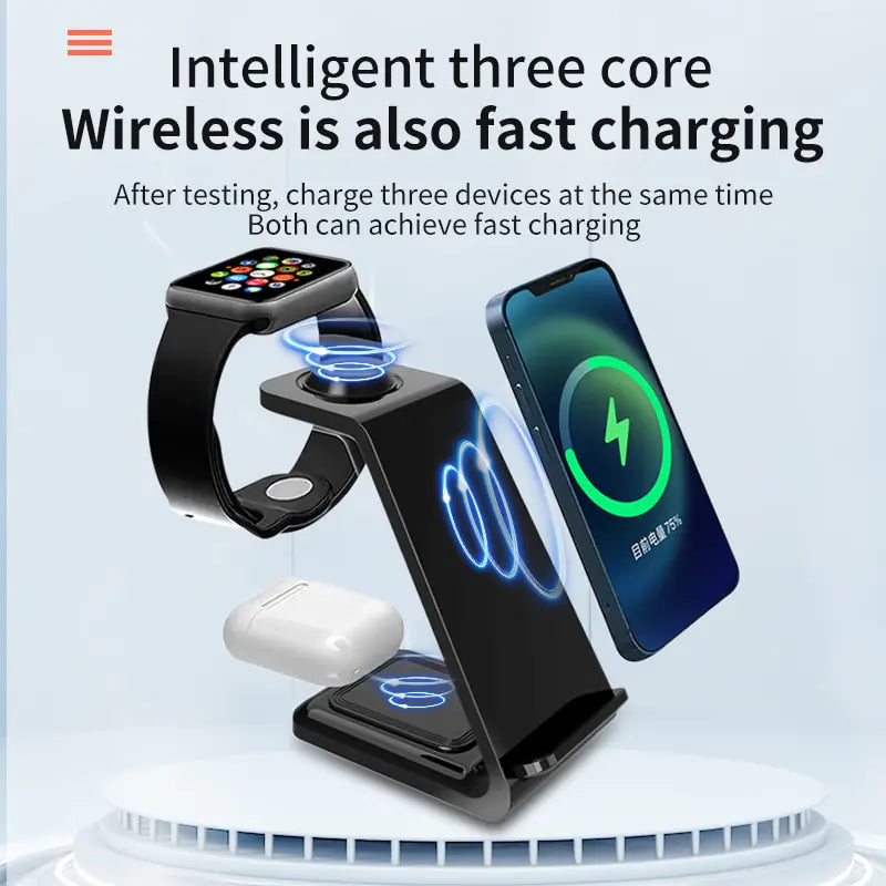 100W 3 in 1 Wireless Charger Stand