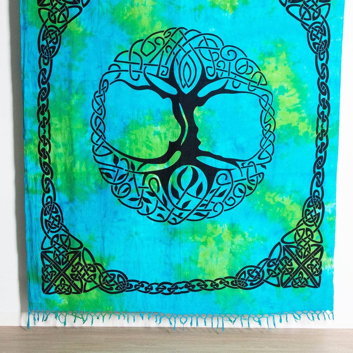 Celtic Tree of Life Tie Dye Tapestry w/Fringe by Tiny Rituals