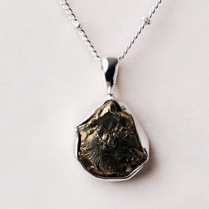 Pyrite Raw Crystal Necklace by Tiny Rituals