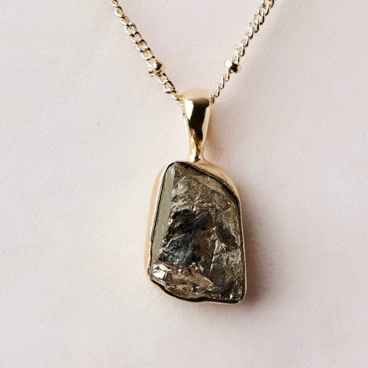 Pyrite Raw Crystal Necklace by Tiny Rituals