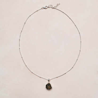 Black Tourmaline Raw Crystal Necklace by Tiny Rituals