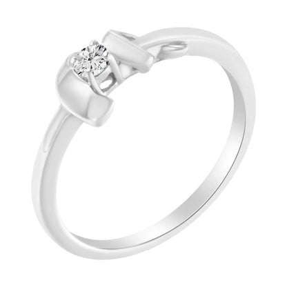 10K White Gold Diamond Promise Ring (1/10 Cttw, H-I Color, SI2-I1 Clarity)