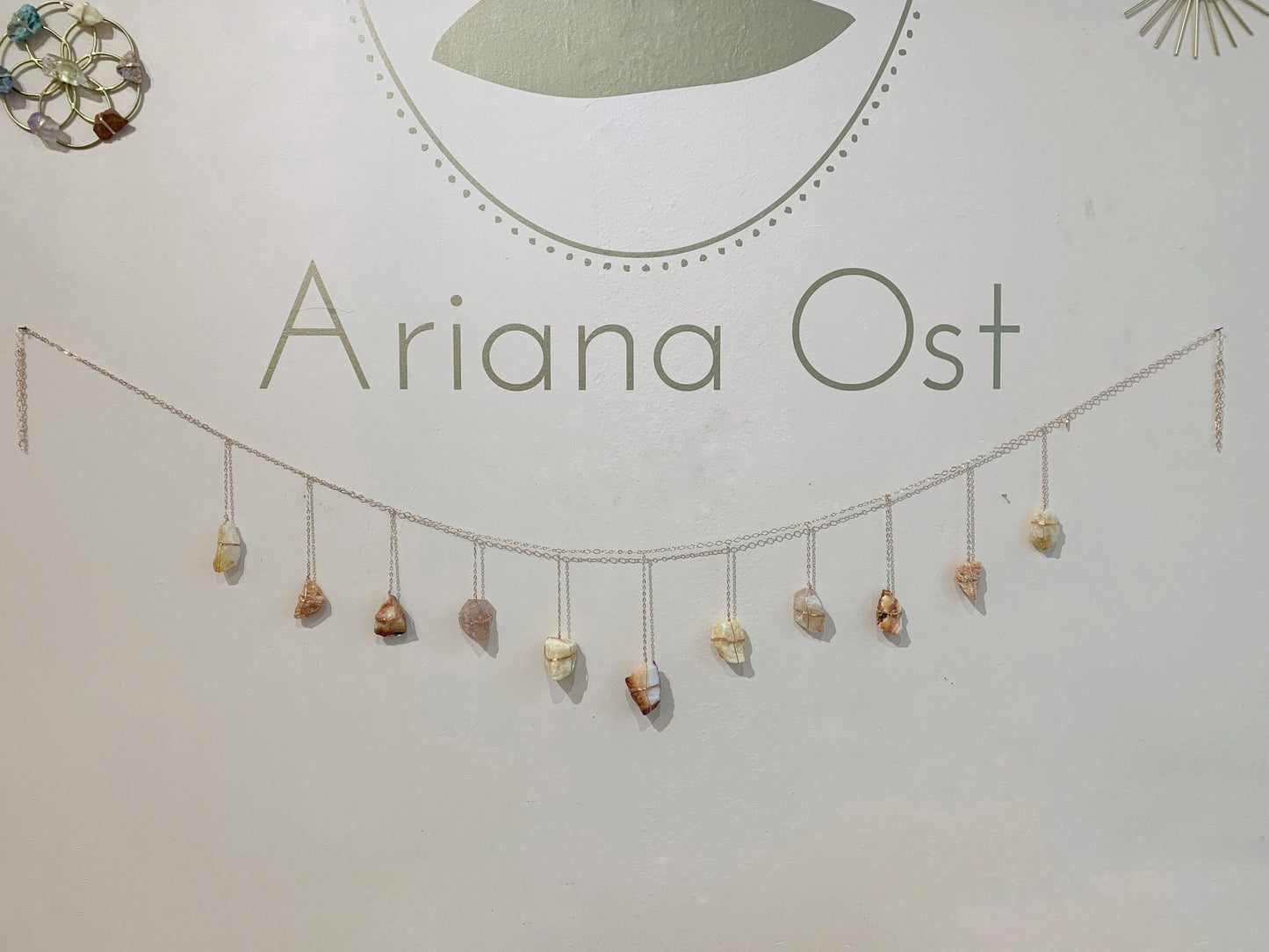 Warm Tone Rainbow Healing Crystal Garland by Ariana Ost